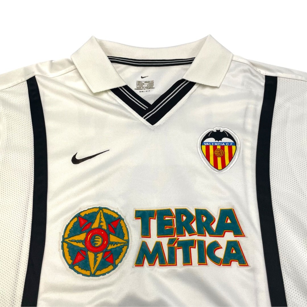 2000/01 Valencia Home Football Shirt (S) Nike #7 Carew – Football