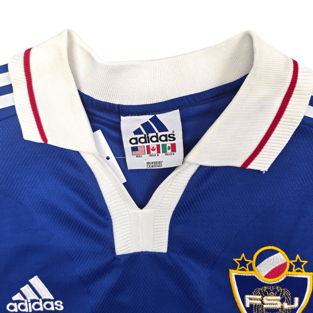2000/01 Yugoslavia Home Football Shirt (L) Adidas - Football Finery - FF304497