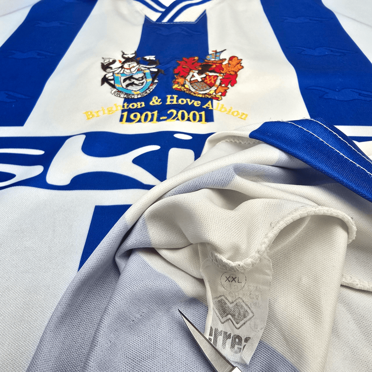 2000/02 Brighton Home Football Shirt (2XL) Errea - Football Finery - FF302711