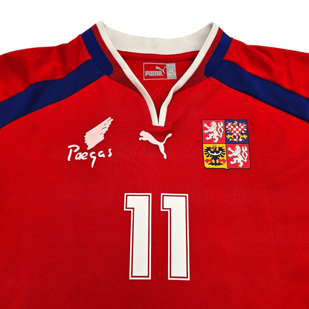 2000/02 Czech Republic Home Football Shirt (XL) Puma 11 Rosicky - Football Finery - FF302368