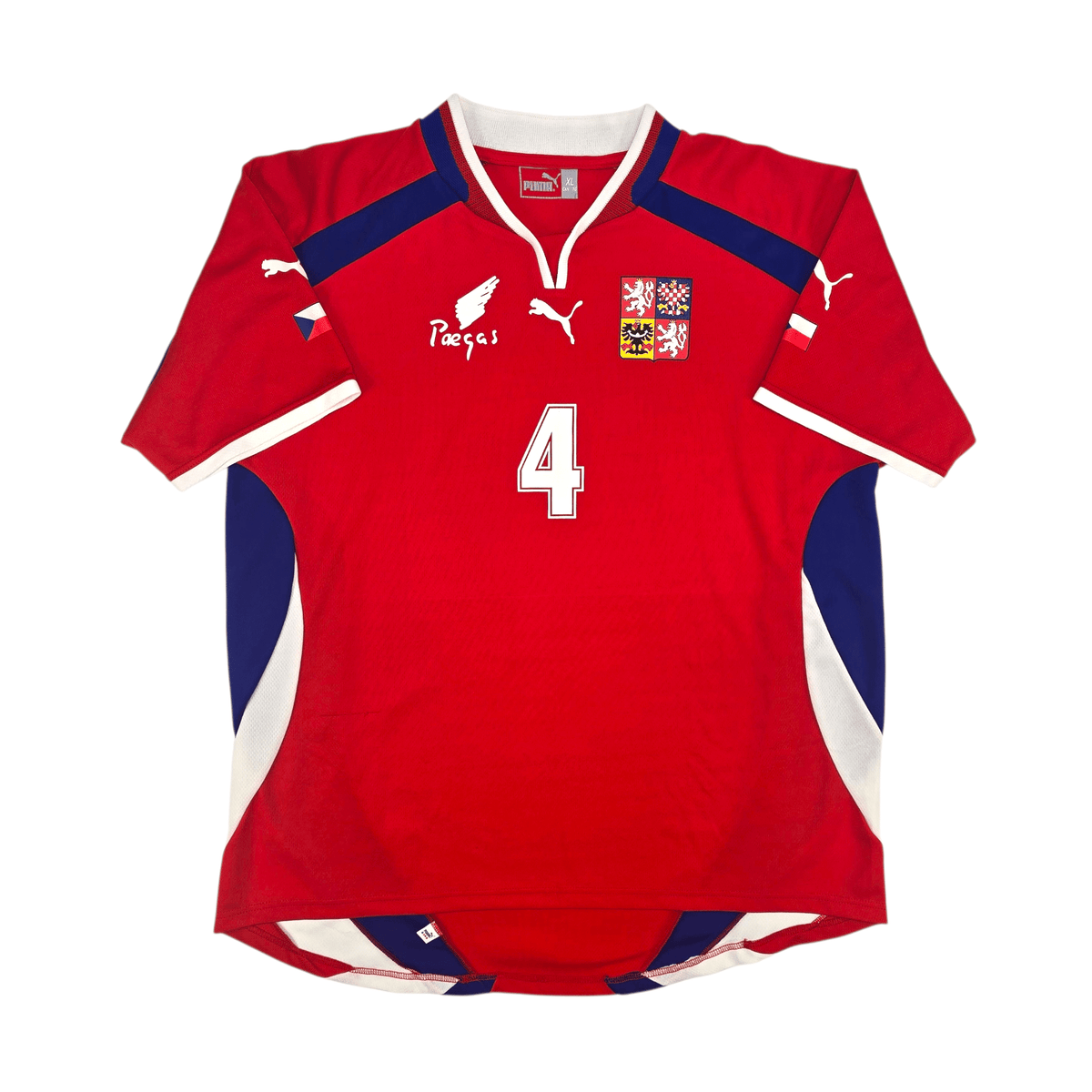 2000/02 Czech Republic Home Football Shirt (XL) Puma 4 Nedvěd - Football Finery - FF302012