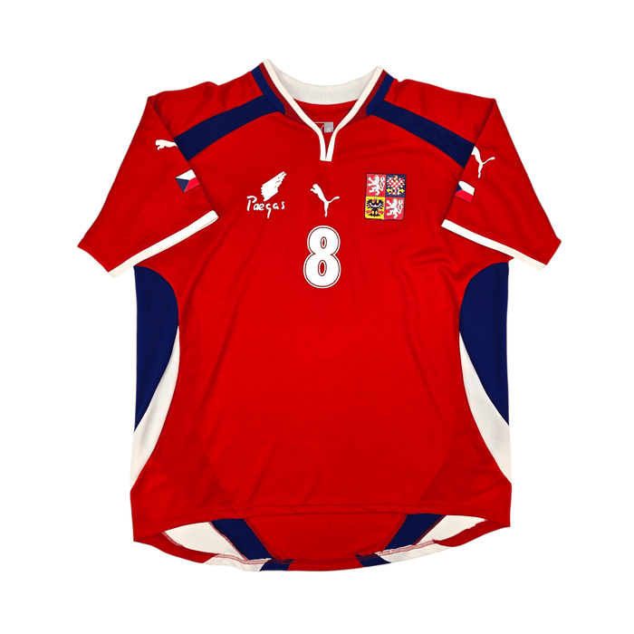 2000/02 Czech Republic Home Football Shirt (XL) Puma 8 Poborsky - Football Finery - FF303058
