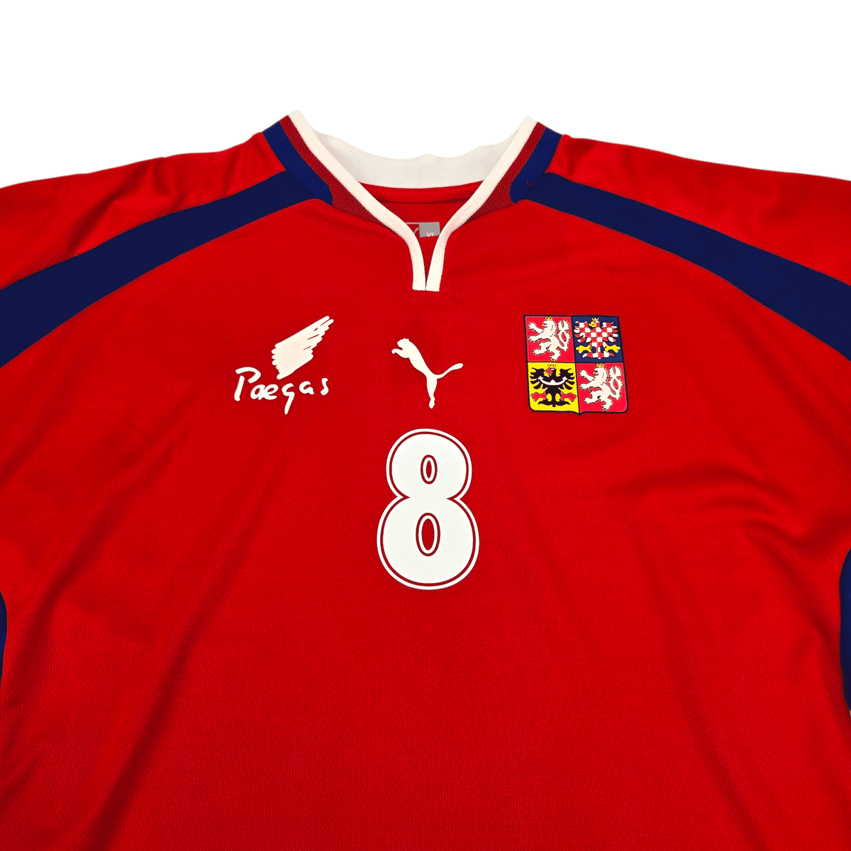 2000/02 Czech Republic Home Football Shirt (XL) Puma 8 Poborsky - Football Finery - FF303058