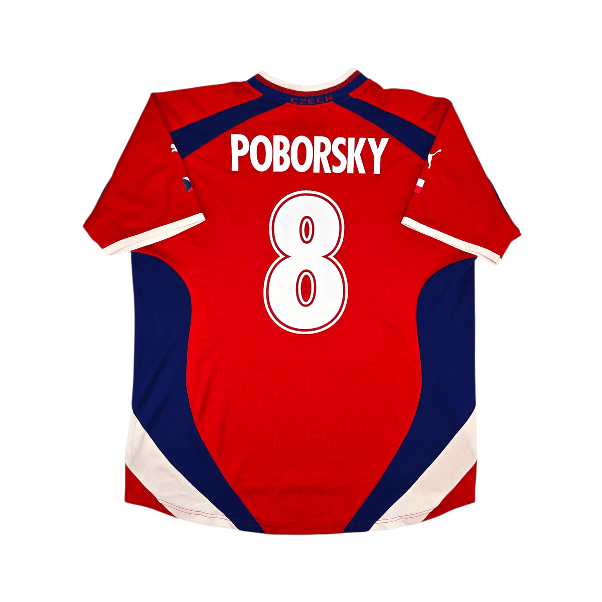2000/02 Czech Republic Home Football Shirt (XL) Puma 8 Poborsky - Football Finery - FF303058