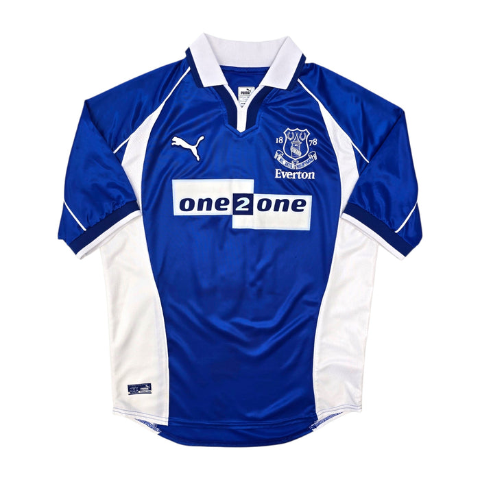 2000/02 Everton Home Football Shirt (M) Puma 10 Ferguson - Football Finery - FF306477