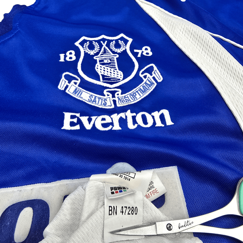 超希少　美品　エバートンFC 00-02 プーマ　エヴァートン　プレミアリーグ 2000/02 Everton Home Football Shirt (S) Puma #18 Gascoigne