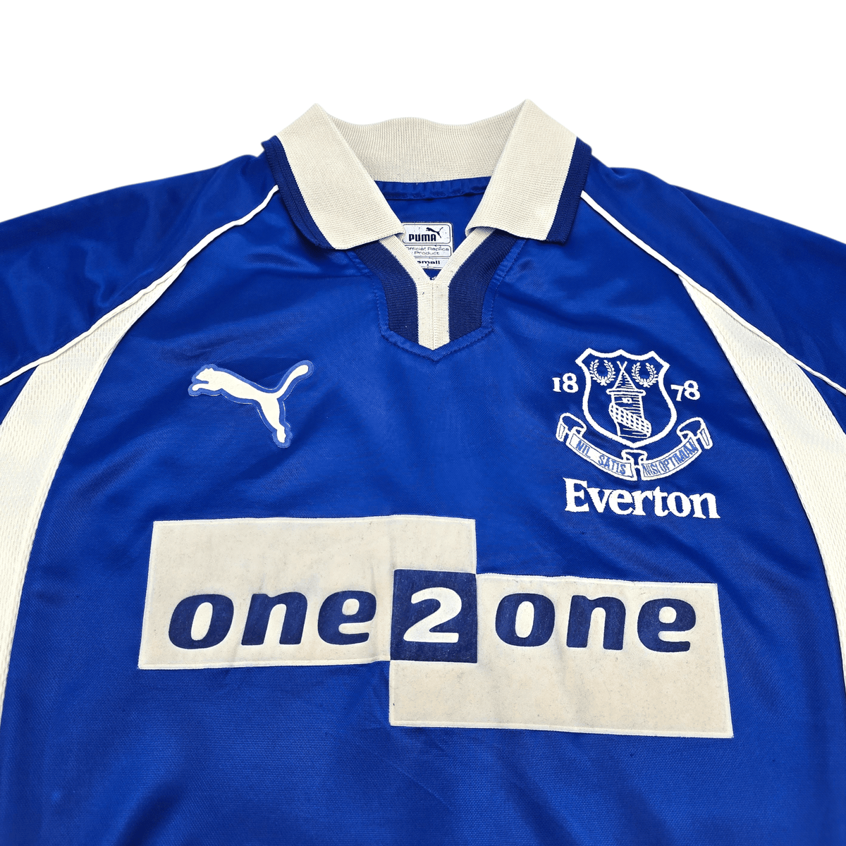 2000/02 Everton Home Football Shirt (S) Puma 18 Gascoigne - Football Finery - FF302519