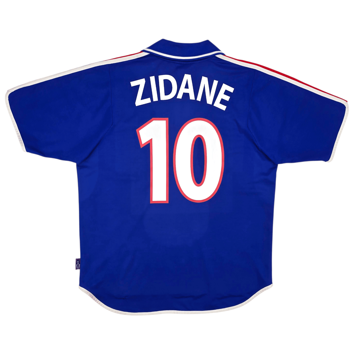 2000/02 France Home Football Shirt (L) Adidas 10 Zidane - Football Finery - FF302976