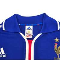 2000/02 France Home Football Shirt (L) Adidas 10 Zidane - Football Finery - FF302976