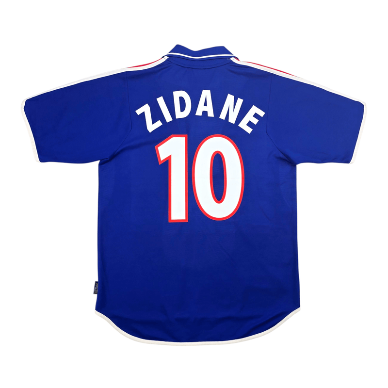 2000/02 France Home Football Shirt (M) Adidas 10 Zidane - Football Finery - FF302875