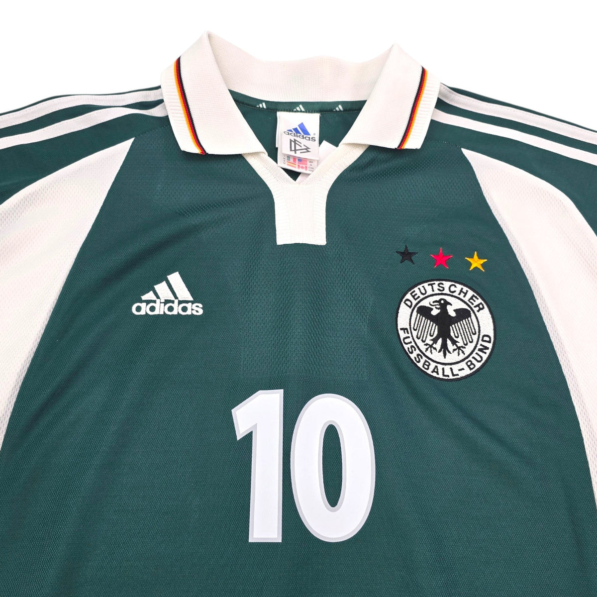 2000/02 Germany Away Football Shirt (M) Adidas 10 Matthaus - Football Finery - FF306974
