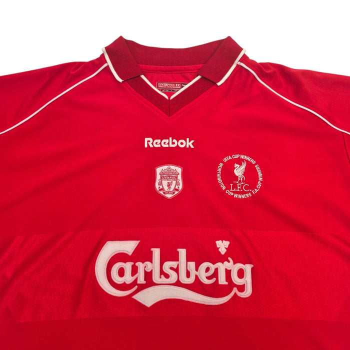 2000/02 Liverpool Home Football Shirt (L) Reebok (Cup Winners) - Football Finery - FF306533