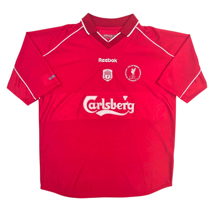 2000/02 Liverpool Home Football Shirt (L) Reebok (Cup Winners) - Football Finery - FF306533