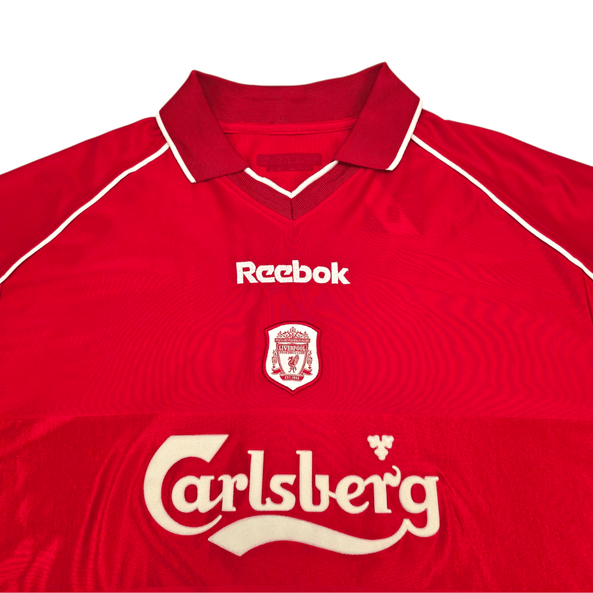 2000/02 Liverpool Home Football Shirt (M) Reebok 4 Hyypia - Football Finery - FF301219