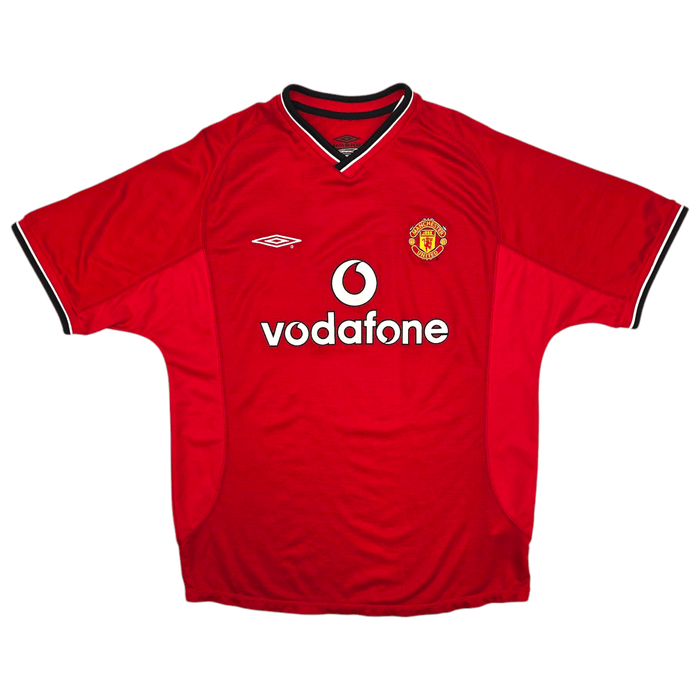 2000/02 Manchester United Home Football Shirt (L) Umbro #7 Beckham - Football Finery - FF301015