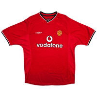 2000/02 Manchester United Home Football Shirt (L) Umbro 7 Beckham - Football Finery - FF305041