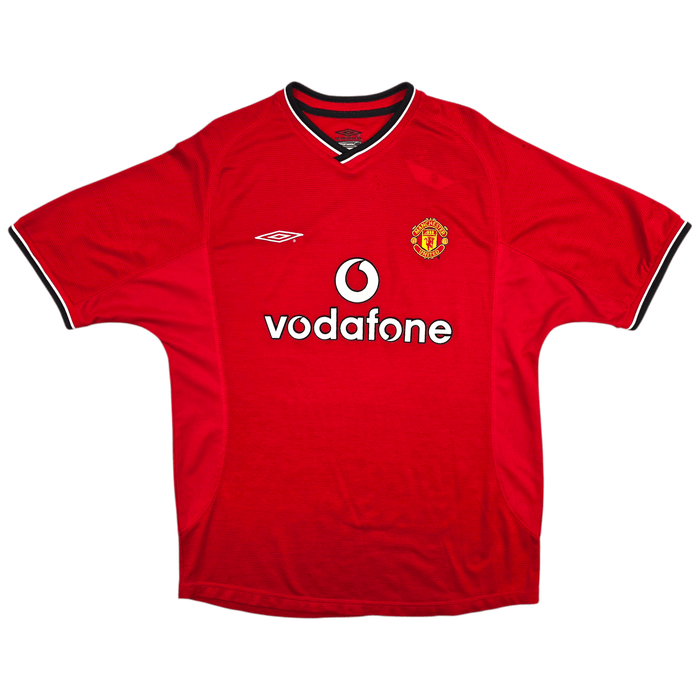 2000/02 Manchester United Home Football Shirt (L) Umbro 7 Beckham - Football Finery - FF305041