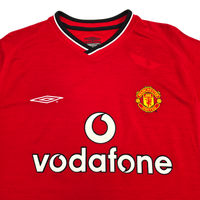 2000/02 Manchester United Home Football Shirt (L) Umbro 7 Beckham - Football Finery - FF305041