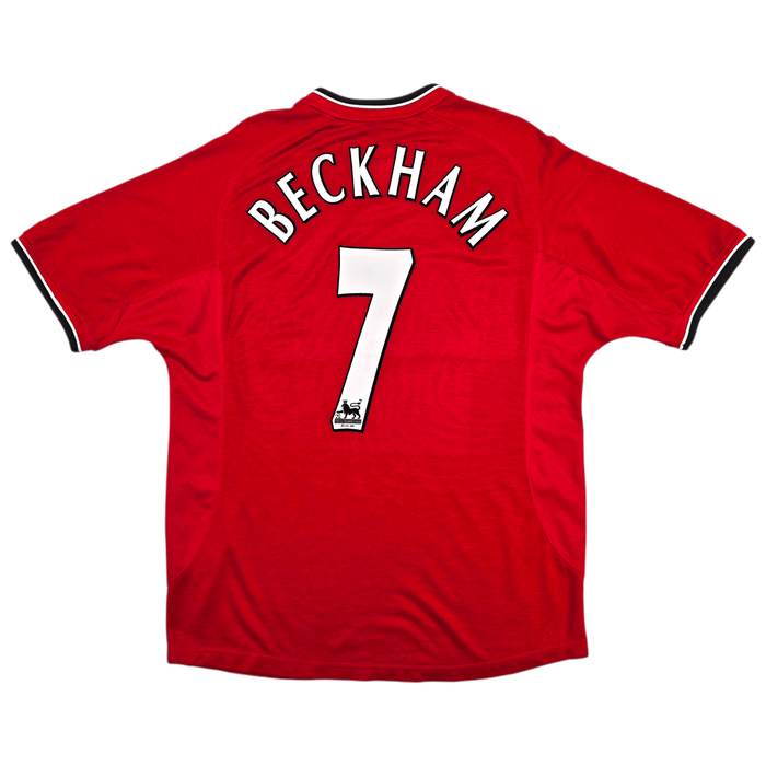 2000/02 Manchester United Home Football Shirt (L) Umbro 7 Beckham - Football Finery - FF305041