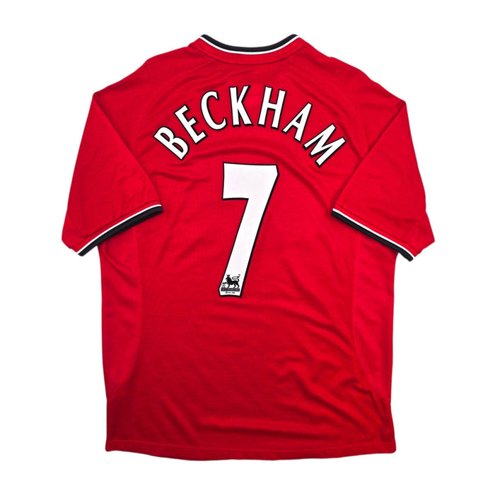2000/02 Manchester United Home Football Shirt (L) Umbro #7 Beckham - Football Finery - FF305041A