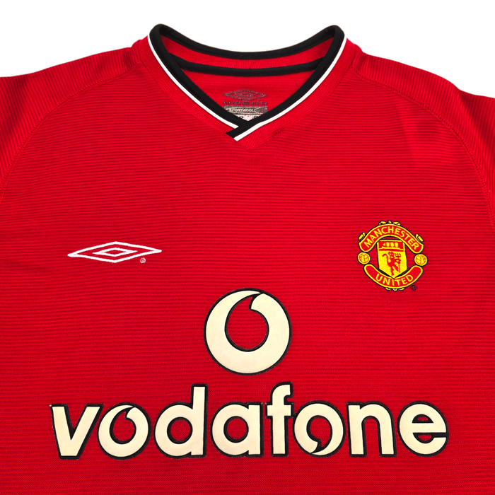 2000/02 Manchester United Home Football Shirt (M) Umbro - Football Finery - FF304685