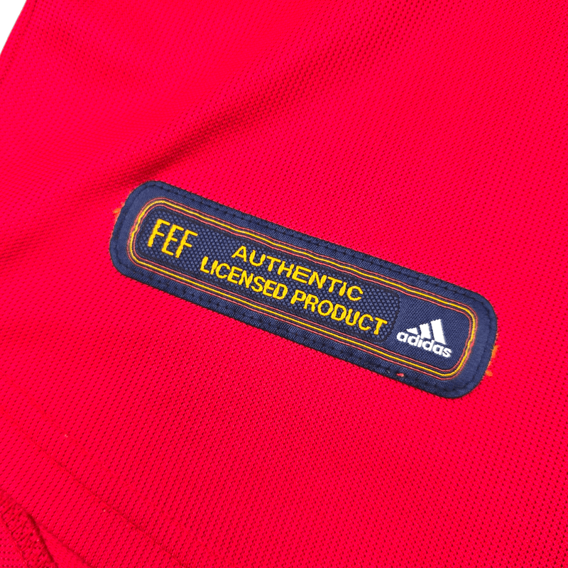 2000/02 Spain Home Football Shirt (L) Adidas 16 Mendieta - Football Finery - FF302882