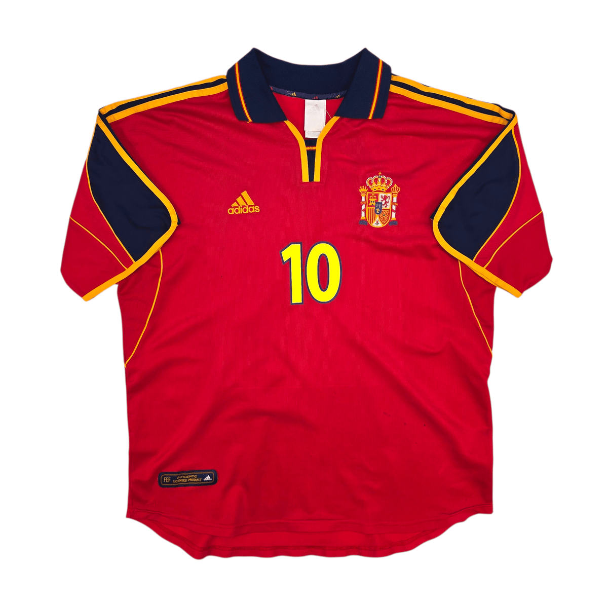2000/02 Spain Home Football Shirt (XL) Adidas 10 Raul - Football Finery - FF302623
