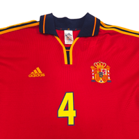 2000/02 Spain Home Football Shirt (XL) Adidas 4 Guardiola - Football Finery - FF303662