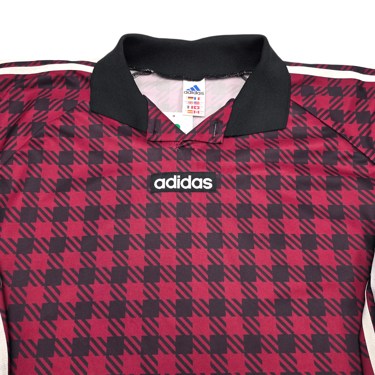 2000s Template Goal Keeper Football Shirt (L) Adidas 1 (Red/Black) - Football Finery - FF302596