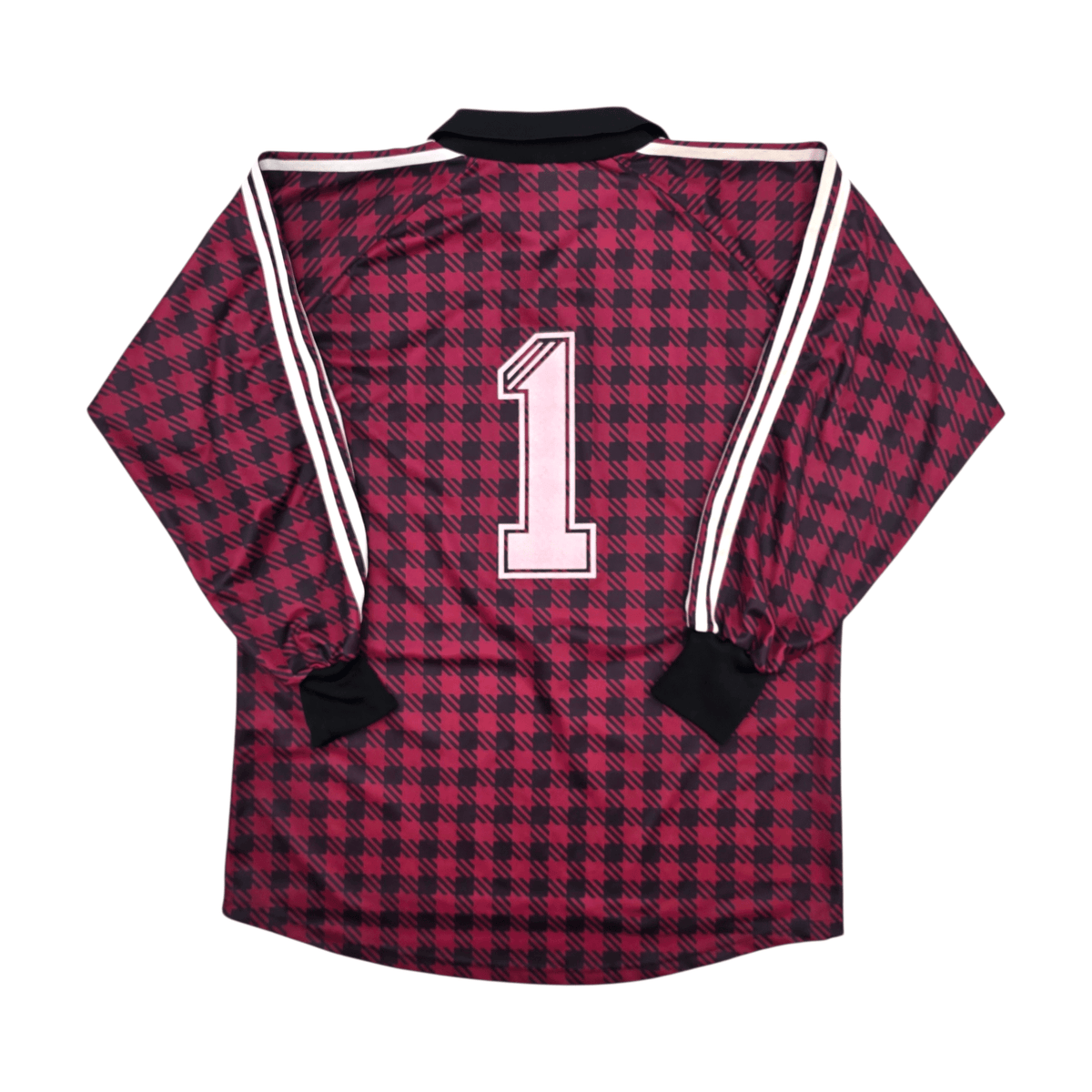 2000s Template Goal Keeper Football Shirt (L) Adidas 1 (Red/Black) - Football Finery - FF302596