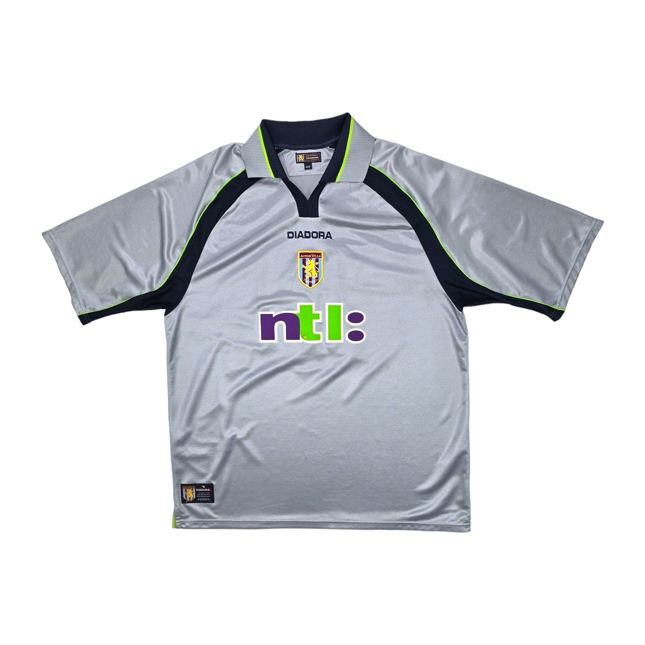 2001 02 Aston Villa Away Football Shirt 2XL Diadora Hadji