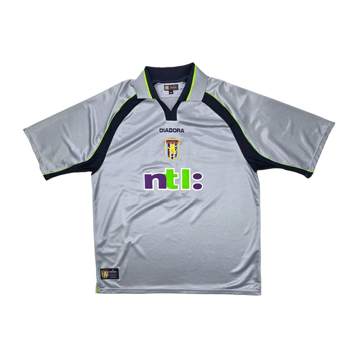 2001/02 Aston Villa Away Football Shirt (2XL) Diadora #20 Hadji - Football Finery - FF203773