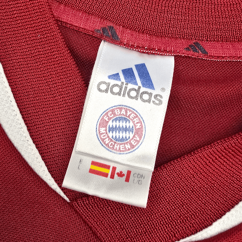 2001/02 Bayern Munich Home Football Shirt (L) Adidas 3 Lizarazu - Football Finery - FF300577