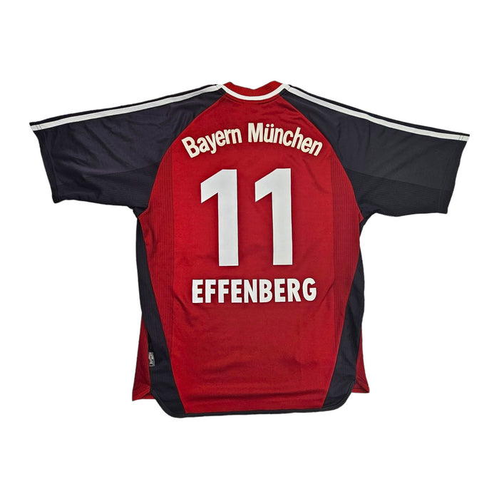 2001/02 Bayern Munich Home Football Shirt (M) Adidas #11 Effenberg - Football Finery - FF203271