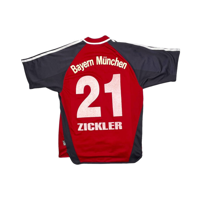 2001/02 Bayern Munich Home Football Shirt (S) Adidas # 21 Zickler - Football Finery - FF202375