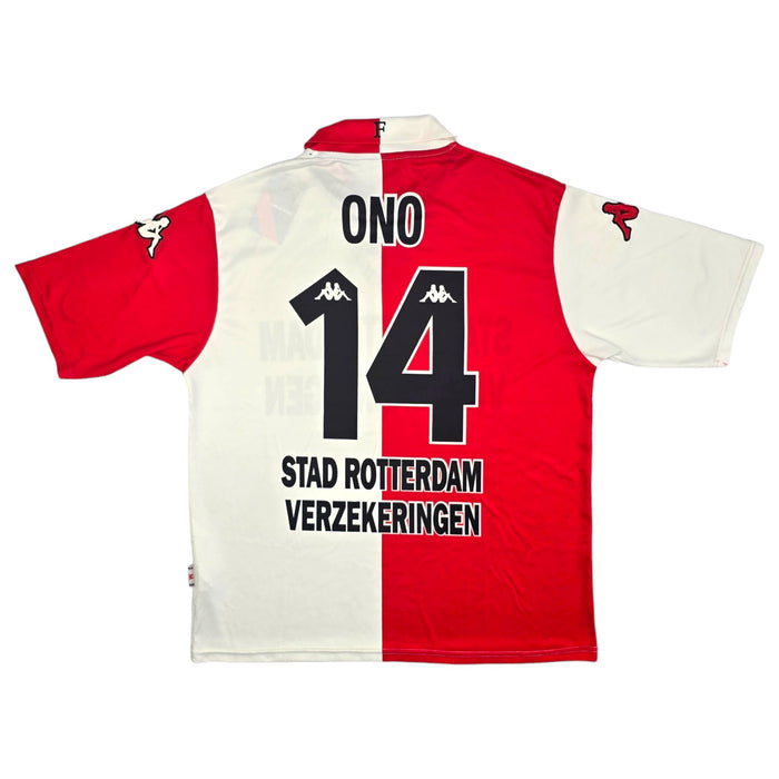 2001/02 Feyenoord Home Football Shirt (M) Kappa #14 Ono - Football Finery - FF204001
