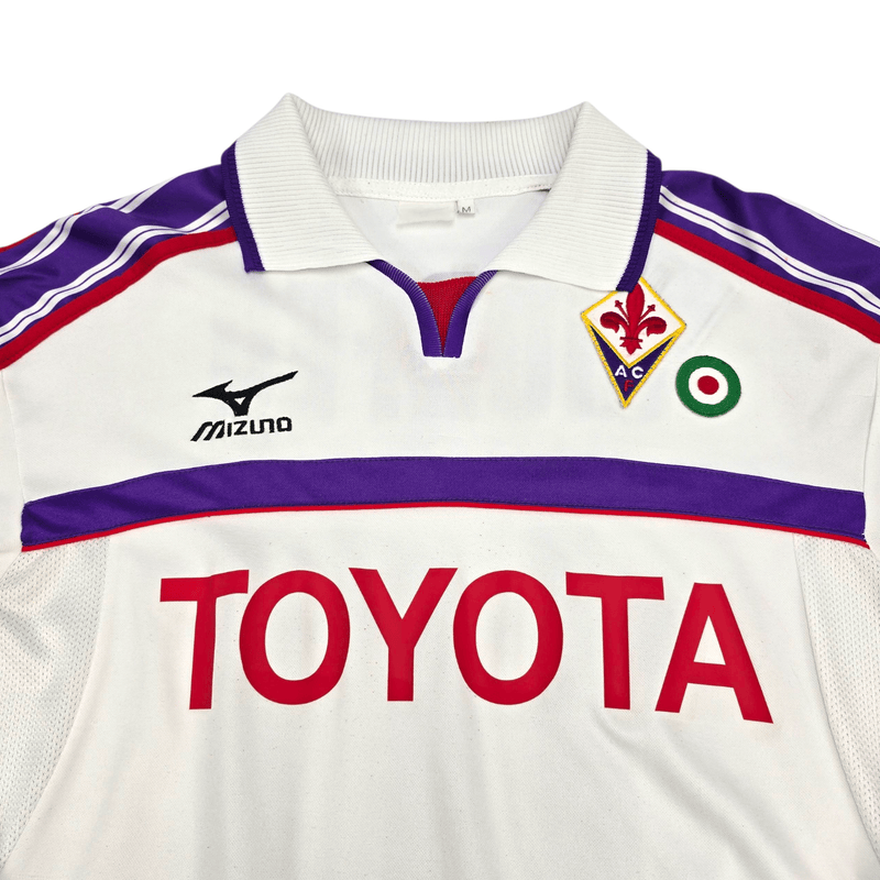 2001/02 Fiorentina Away Football Shirt (M) Mizuno 10 Morfeo - Football Finery - FF300874