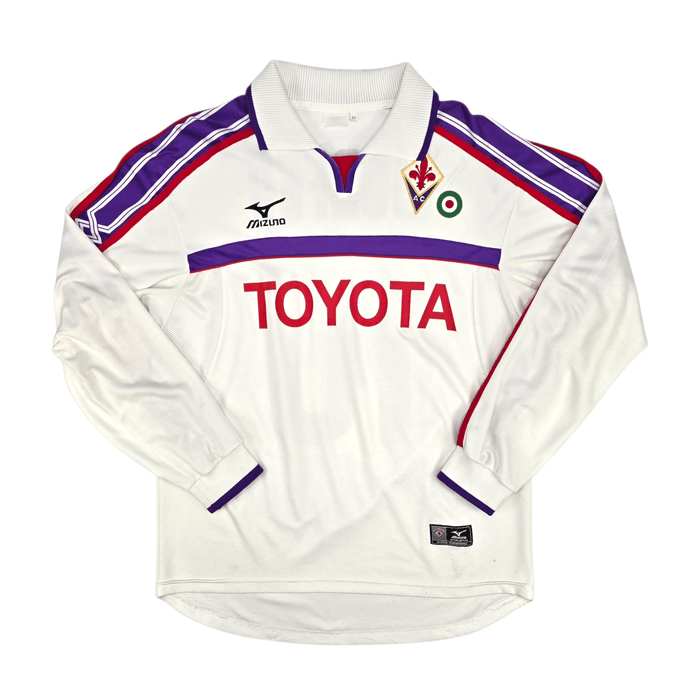 2001/02 Fiorentina Away Football Shirt (M) Mizuno 10 Morfeo - Football Finery - FF300874