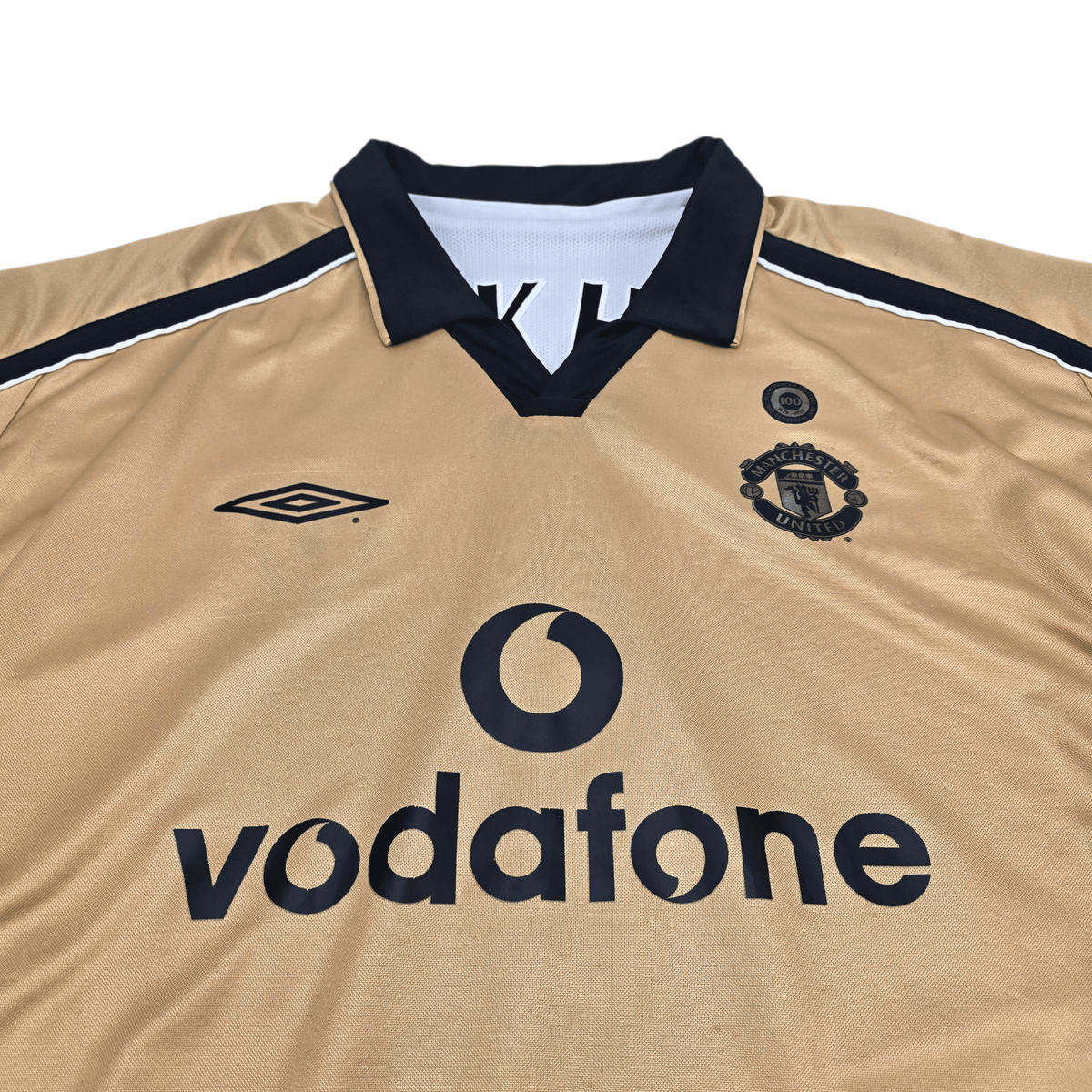 2001/02 Manchester United Away Football Shirt (2XL) Umbro 2 G.Neville | 7 Beckham - Football Finery - FF301856