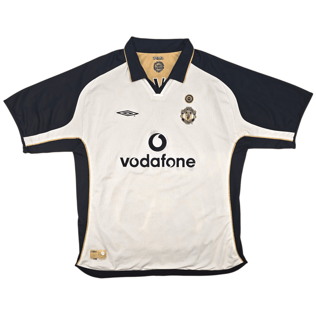 2001/02 Manchester United Away Football Shirt (2XL) Umbro 2 G.Neville | 7 Beckham - Football Finery - FF301856