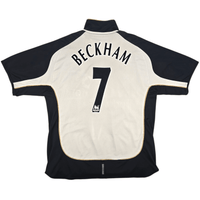 2001/02 Manchester United Away Football Shirt (2XL) Umbro 2 G.Neville | 7 Beckham - Football Finery - FF301856