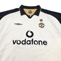 2001/02 Manchester United Away Football Shirt (2XL) Umbro 2 G.Neville | 7 Beckham - Football Finery - FF301856
