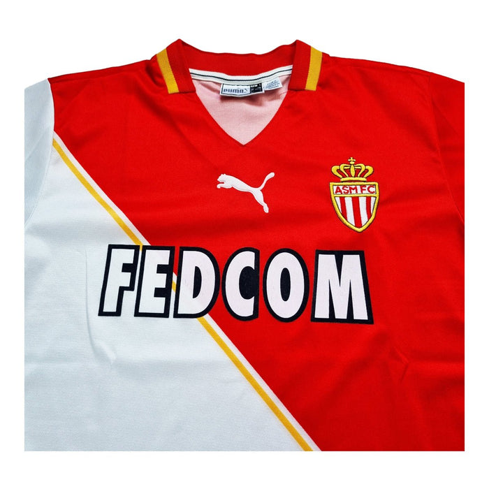 2001/02 Monaco Home Football Shirt (S) Puma - Football Finery - FF203106