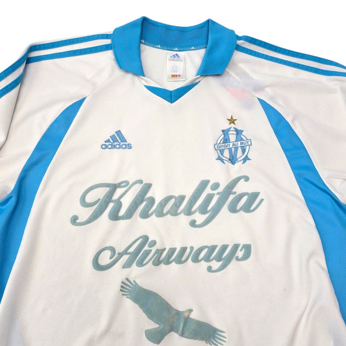 2001/02 Olympique Marseille Home Football Shirt (L) Adidas - Football Finery - FF307919