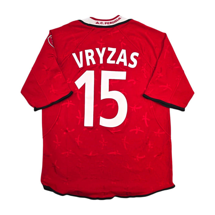 2001/02 Perugia Home Football Shirt (XL) Galex 15 Vryzas - Football Finery - FF307279