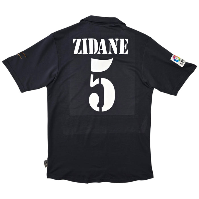 2001/02 Real Madrid Away Football Shirt (M) Adidas 5 Zidane (Centenary) - Football Finery - FF304779