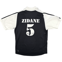 2001/02 Real Madrid Away Football Shirt (M) Adidas #5 Zidane - Football Finery - FF300552