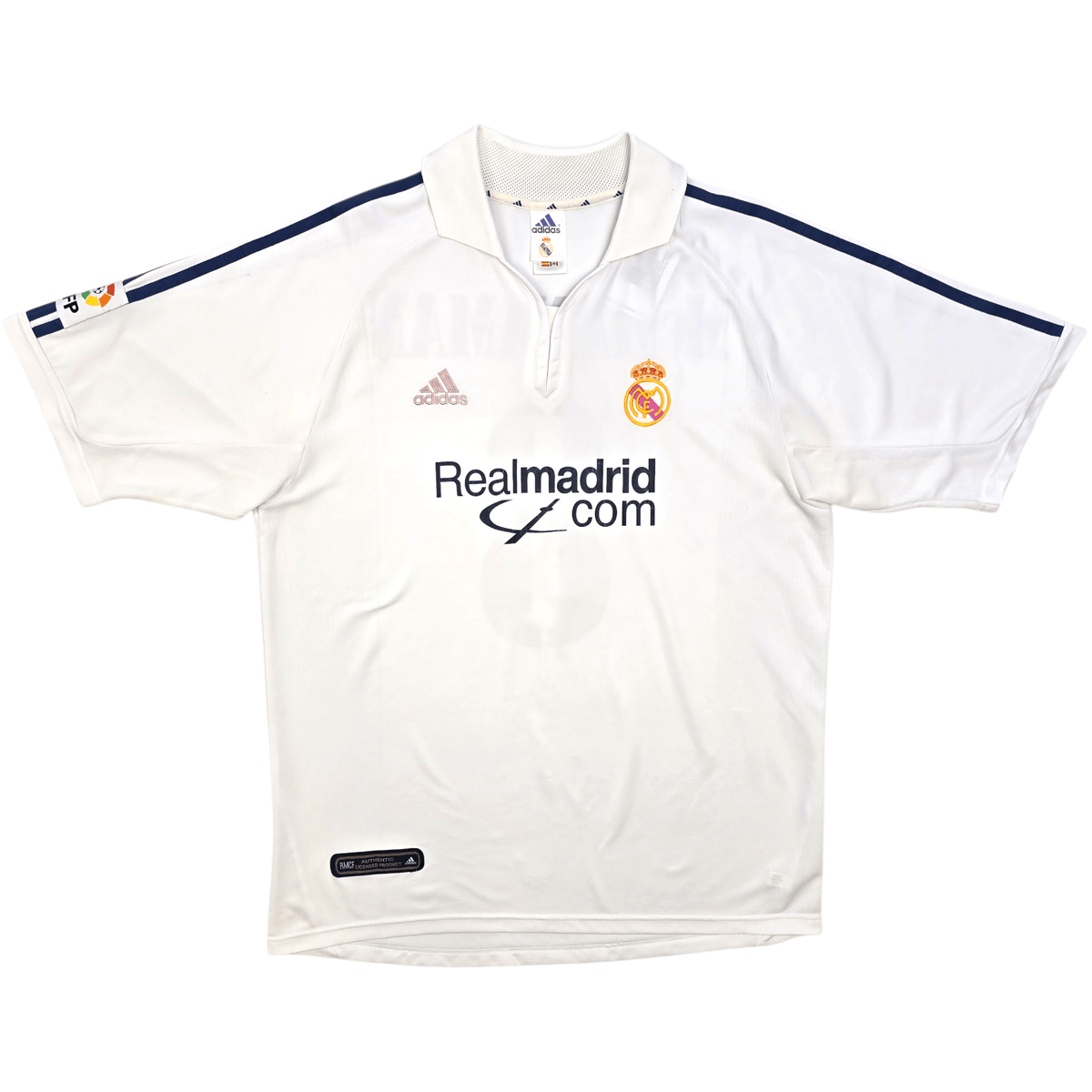 2001/02 Real Madrid Home Football Shirt (L) Adidas 8 McManaman - Football Finery - FF302984