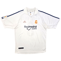 2001/02 Real Madrid Home Football Shirt (L) Adidas 8 McManaman - Football Finery - FF302984