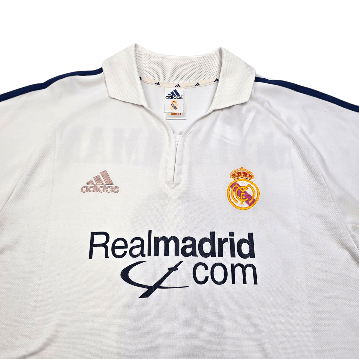 2001/02 Real Madrid Home Football Shirt (L) Adidas 8 McManaman - Football Finery - FF302984